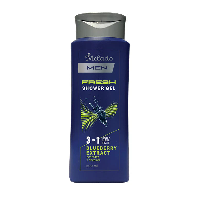 Melado-Gel de dus MEN FRESH 3in1 cu afine 500ml