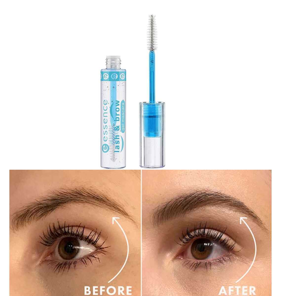 essence lash & brow gel mascara, mascara transparent gene si sprancene, 9ml