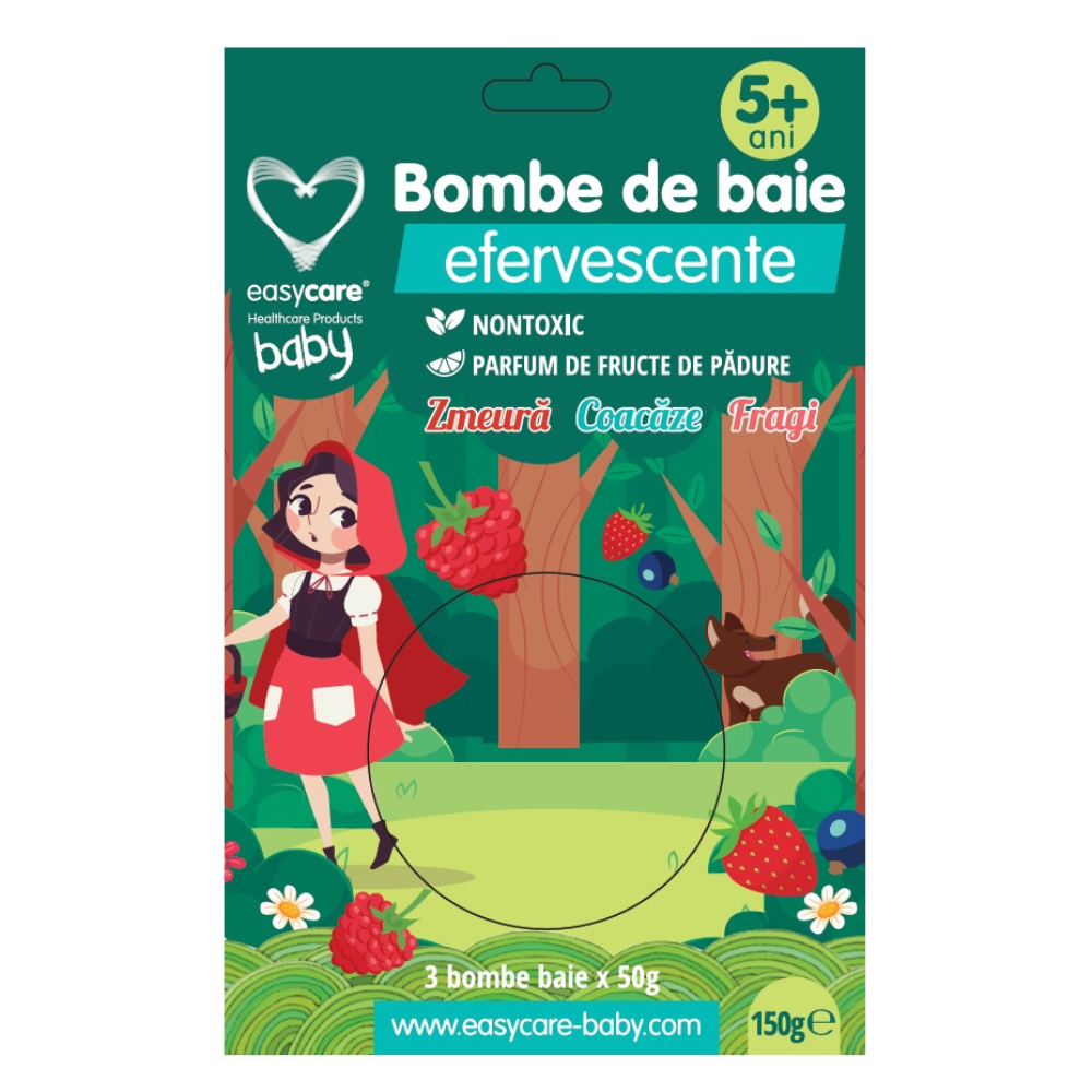 Bombe Baie Copii 3x50g Fructe de padure