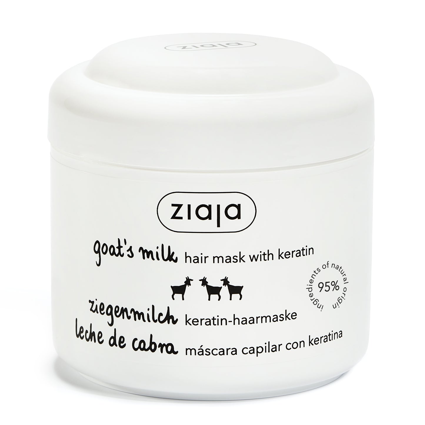 Ziaja Goat's Milk - Masca de par cu keratina, par normal/uscat, 200 ml