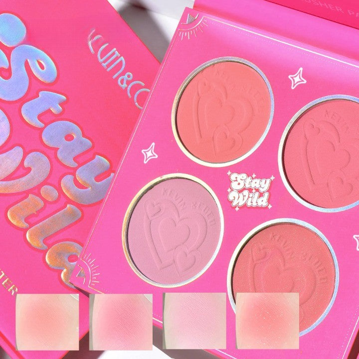 Kevin&Coco Paleta Blush 4 culori Roz Stay Wild