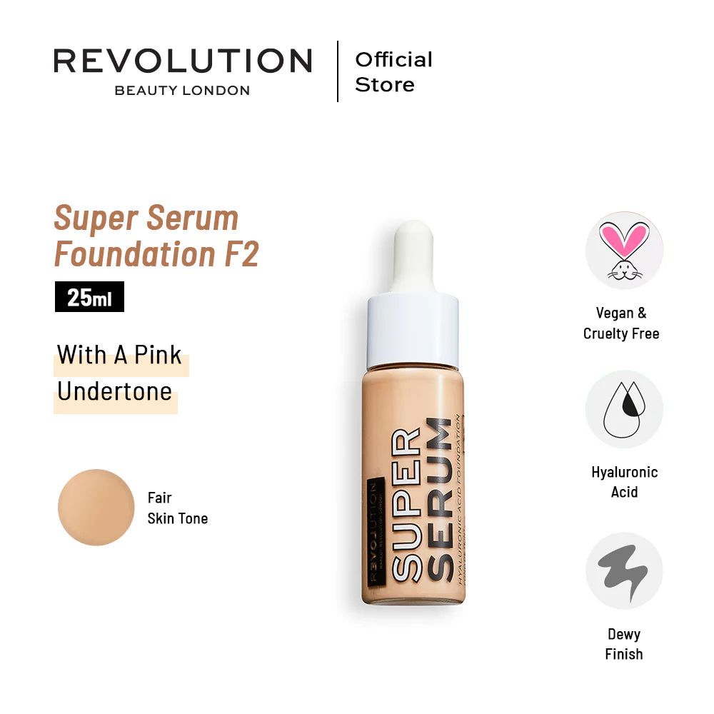 Revolution Relove Super Serum Foundation F2, 25 ml