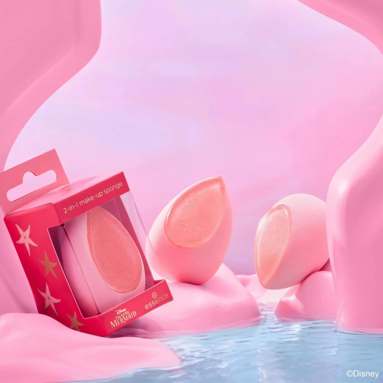 essence - Disney THE LITTLE MERMAID 2-in-1 make-up sponge 01 - Double The Magic