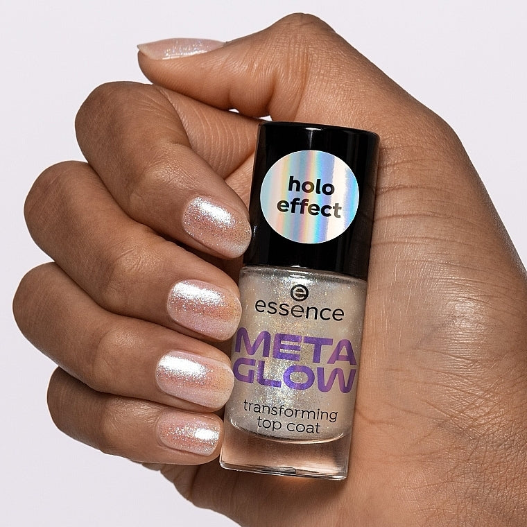essence META GLOW transforming top coat, 8ml