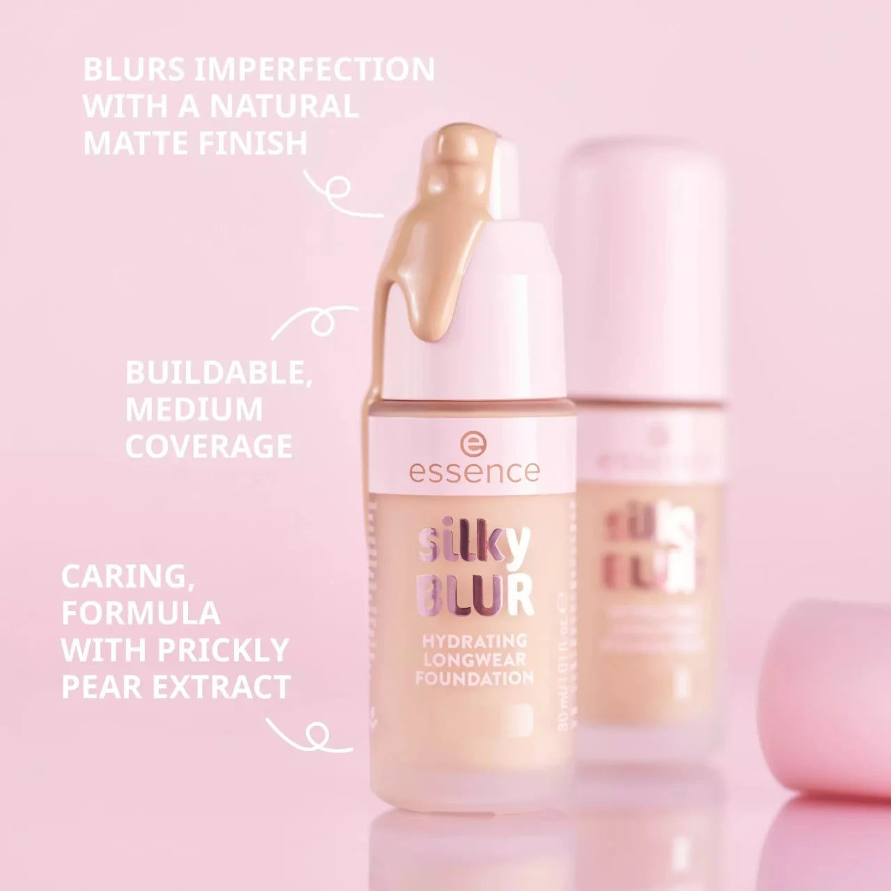 essence - Fond de ten Silky BLUR HYDRATING LONGWEAR FOUNDATION