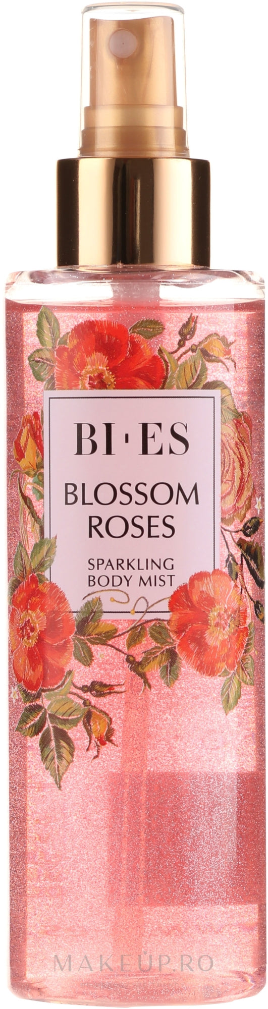 Body Mist, Bi-es, Blossom Roses, cu Sclipici, 200 ml