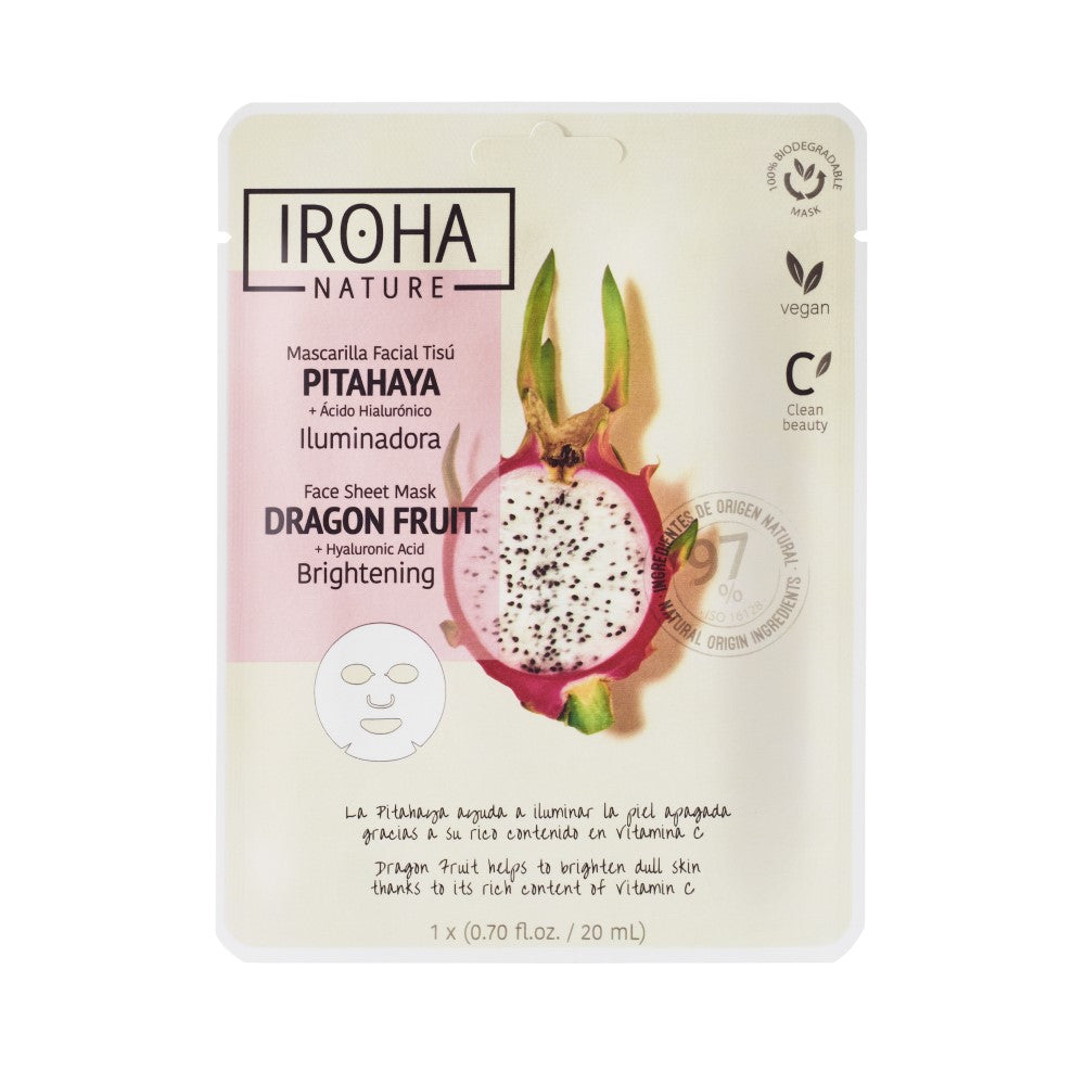 Iroha Nature Brightening Face Sheet Mask-Dragon Fruit