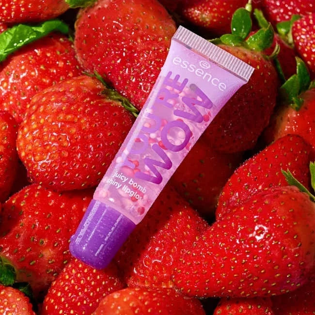 essence - SAY IT WITH JUICY juicy bomb shiny lipgloss 04 YOURE WOW  - Strawberry Splash, 10 ml