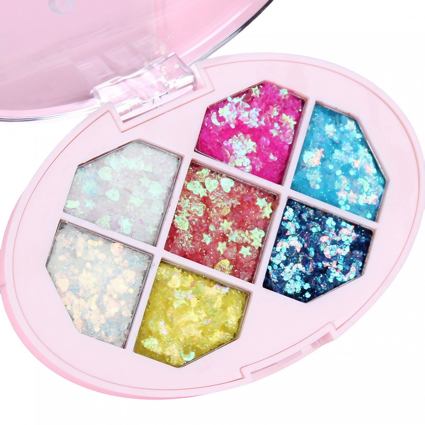 CmaaDU Paleta cu Glitter 7 culori 1