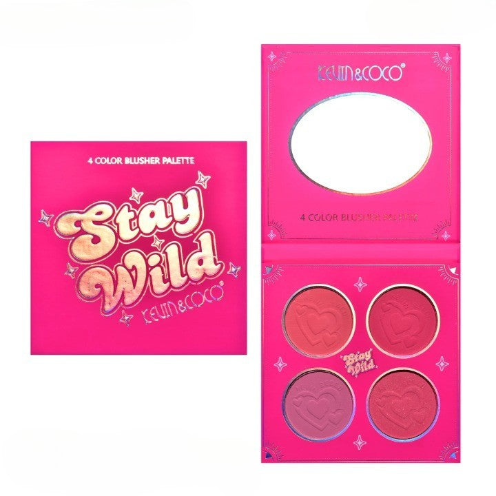 Kevin&Coco Paleta Blush 4 culori Roz Stay Wild