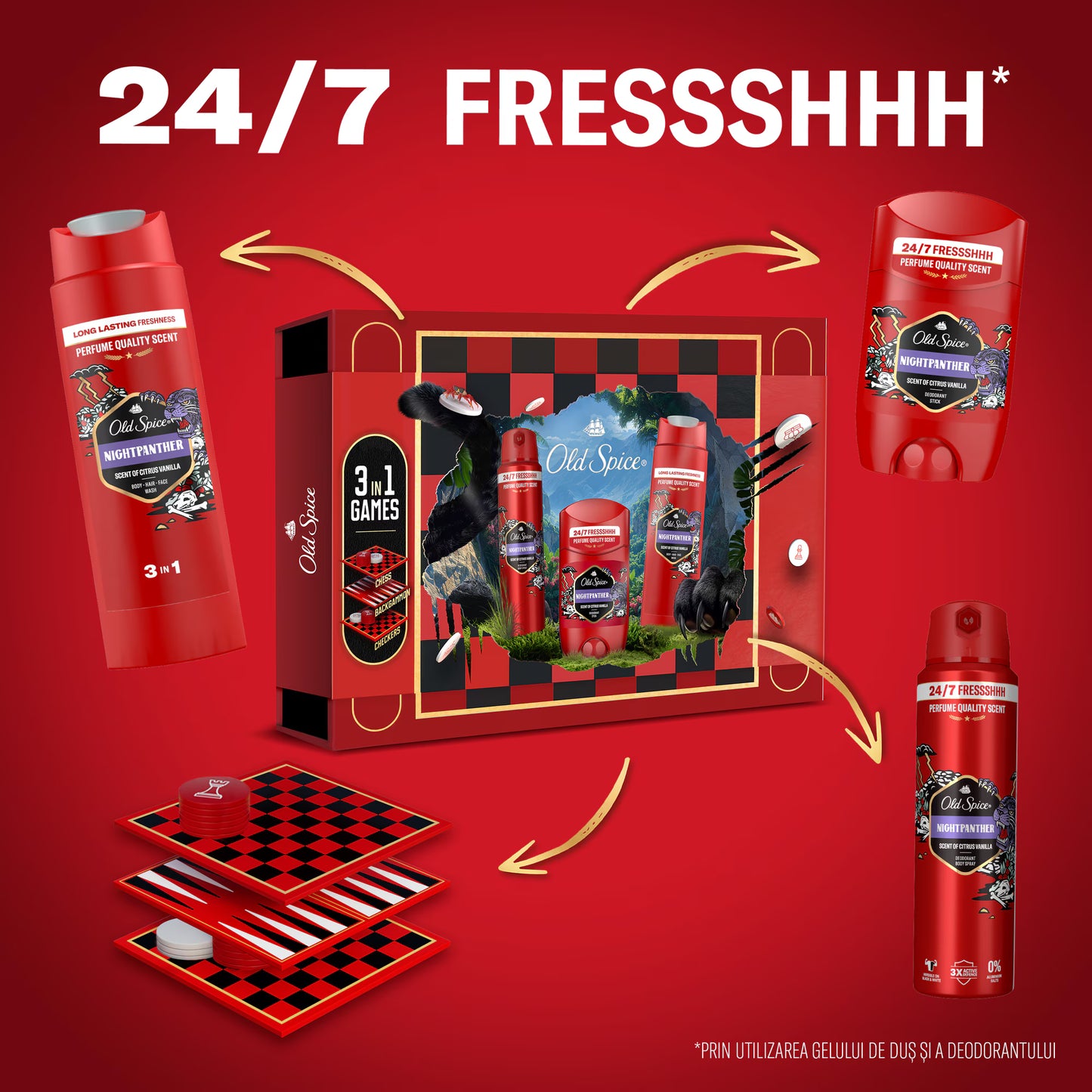 Old Spice Set Cadou 3 Games