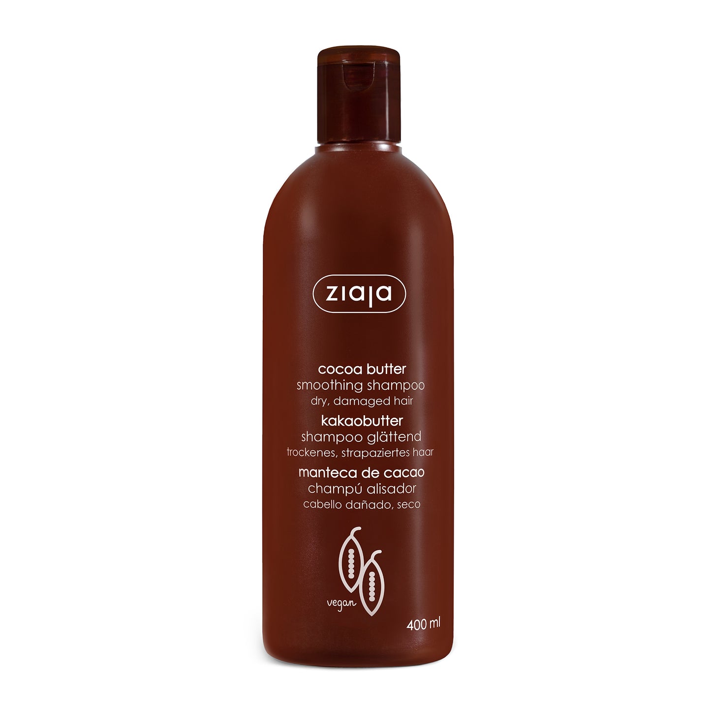 Ziaja Cocoa Butter - Sampon pentru netezire cu unt de cacao, 400 ml