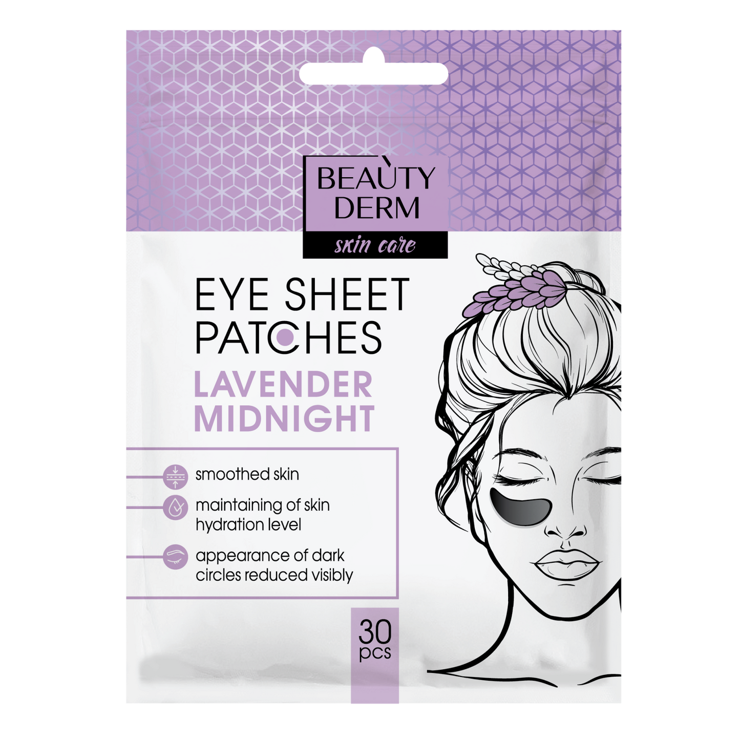 Beauty Derm Plasturi pentru ochi Lavender Midnight, 30 pcs